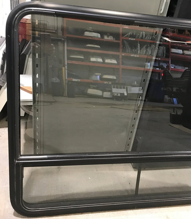 Used Black Radius Opening Window : 47 1/2" W x 35 1/2" H x 2" D
