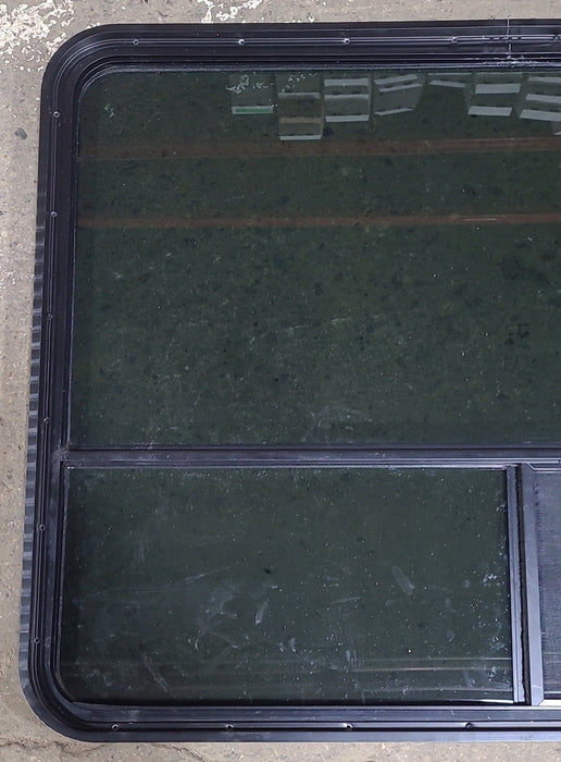 Used Black Radius Opening Window : 47 1/2" W x 35 3/4" H x 1 7/8" D