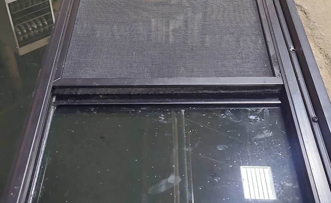 Used Black Radius Opening Window : 47 1/2" W x 35 3/4" H x 1 7/8" D