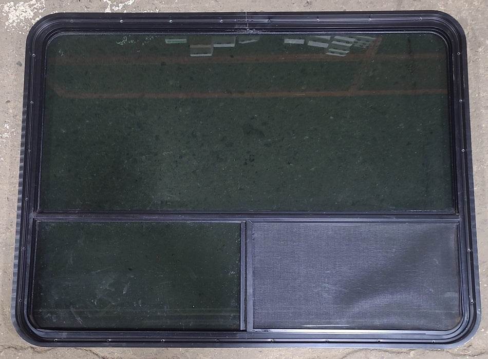 Used Black Radius Opening Window : 47 1/2" W x 35 3/4" H x 1 7/8" D