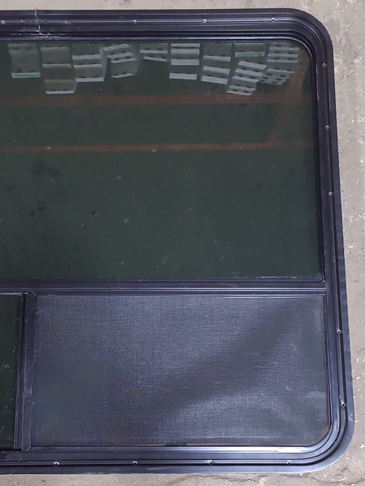 Used Black Radius Opening Window : 47 1/2" W x 35 3/4" H x 1 7/8" D