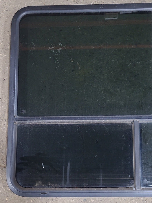 Used Black Radius Opening Window : 47 1/2" W x 35 3/4" H x 1 7/8" D