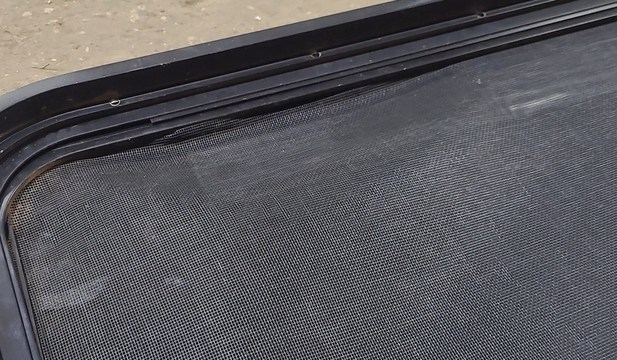 Used Black Radius Opening Window : 47 1/2" W x 35 3/4" H x 1 7/8" D