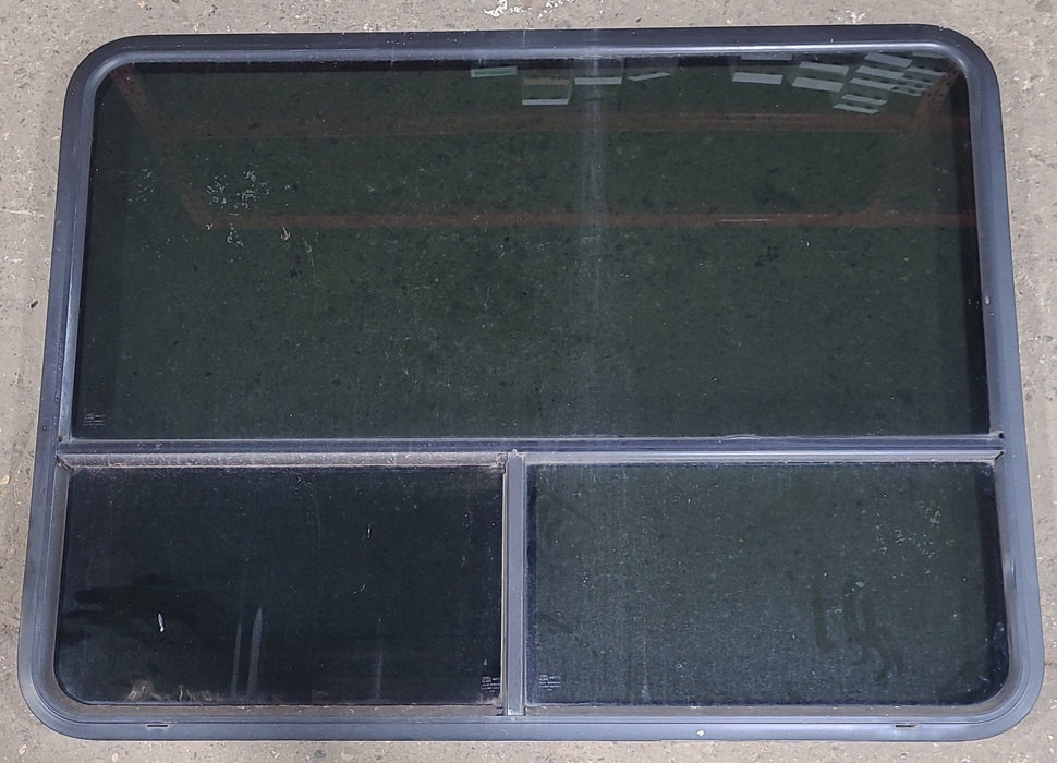 Used Black Radius Opening Window : 47 1/2" W x 35 3/4" H x 1 7/8" D