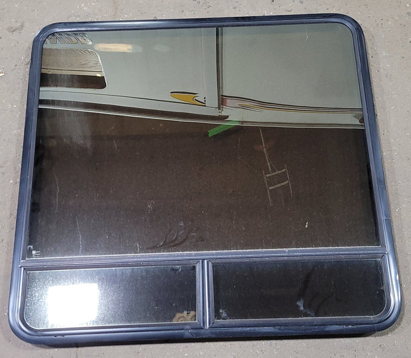Used Black Radius Opening Window : 47 1/2" W X 45 1/2" H X 1 7/8" D