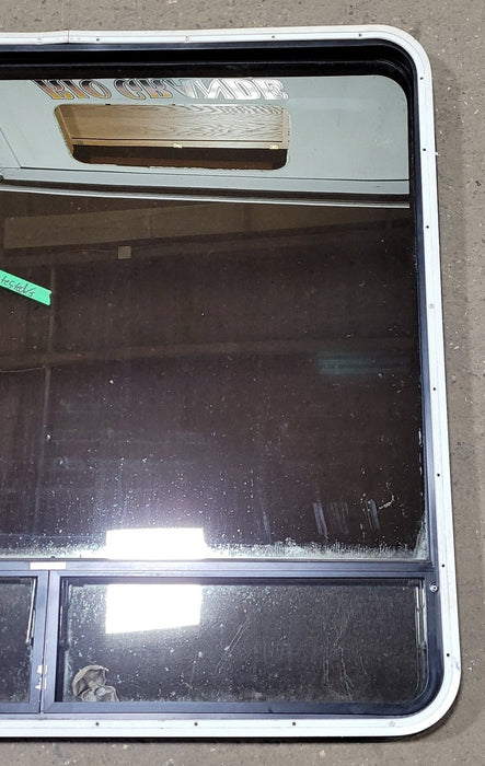 Used Black Radius Opening Window : 47 1/2" W X 45 1/2" H X 1 7/8" D