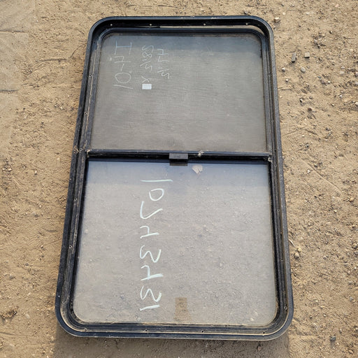Used Black Radius Opening Window : 47 1/2 X 28 1/2 X 2" D - Young Farts RV Parts