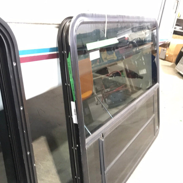 Used Black Radius Opening Window : 47 1/2" X 34 1/2" X  2" D
