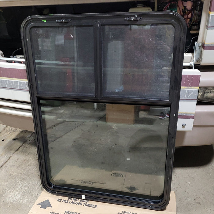 Used Black Radius Opening Window : 47 1/2" X 36 1/4" X  2" D