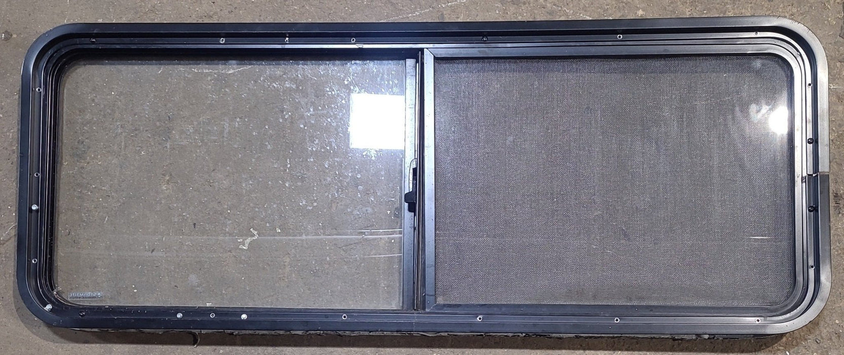 Used Black Radius Opening Window : 47 1/4" W x 17 1/4" H x 1 7/8" D