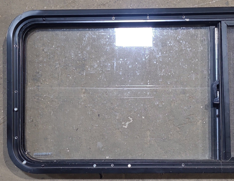 Used Black Radius Opening Window : 47 1/4" W x 17 1/4" H x 1 7/8" D