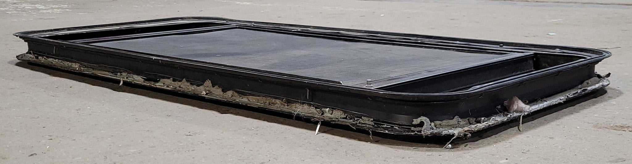 Used Black Radius Opening Window : 47 1/4" W X 21 1/4" H X 1 7/8" D