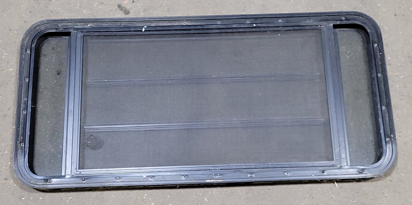 Used Black Radius Opening Window : 47 1/4" W X 21 1/4" H X 1 7/8" D