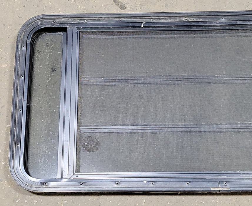 Used Black Radius Opening Window : 47 1/4" W X 21 1/4" H X 1 7/8" D