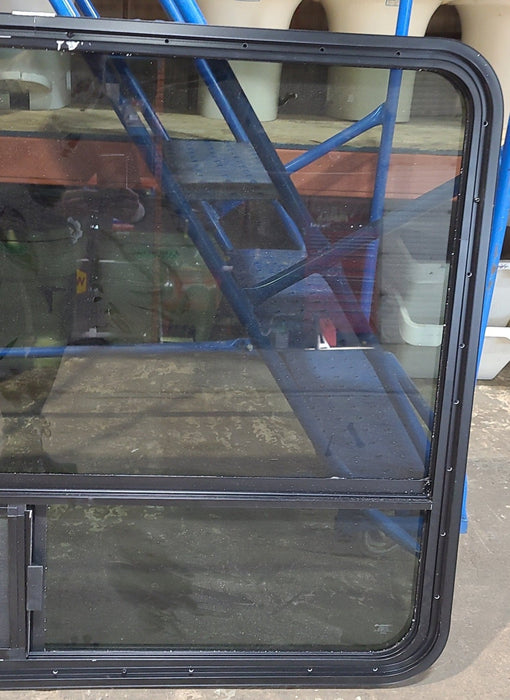Used Black Radius Opening Window : 47 1/4" x 35 1/2" x  1 3/8" D