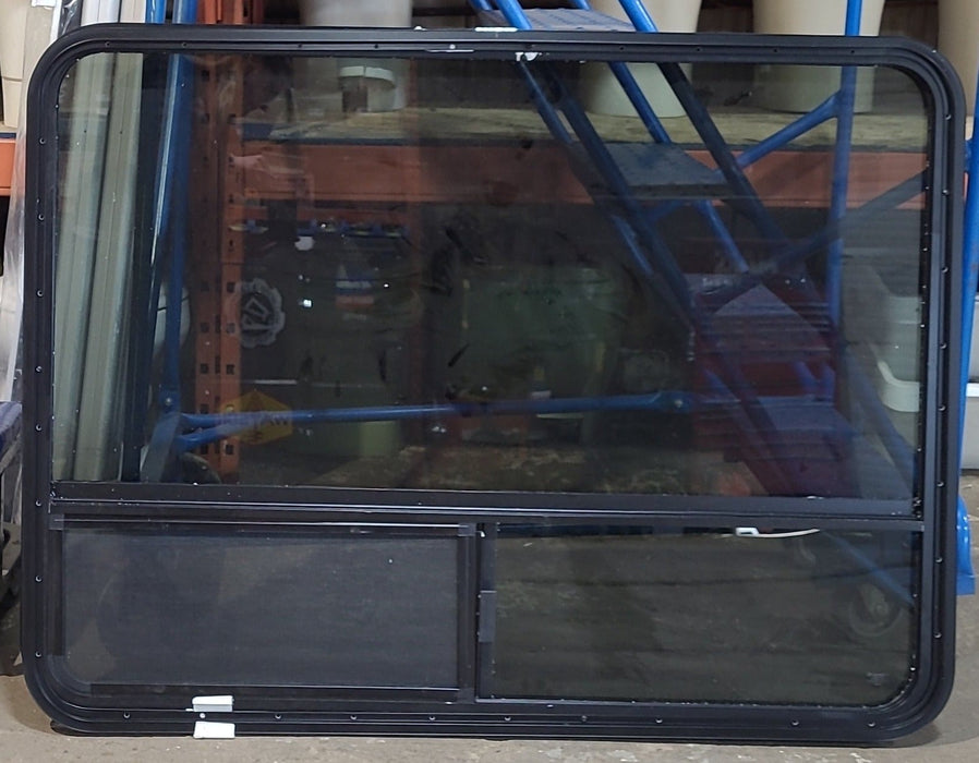 Used Black Radius Opening Window : 47 1/4" x 35 1/2" x  1 3/8" D