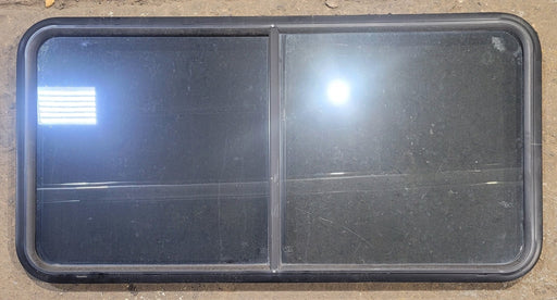 Used Black Radius Opening Window : 47 3/4" W x 23 3/4" H x 1 3/4" - Young Farts RV Parts