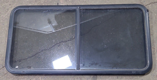 Used Black Radius Opening Window : 47 3/4" W x 23 3/4" H x 1 7/8" D - Young Farts RV Parts