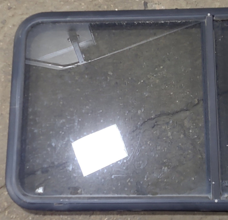 Used Black Radius Opening Window : 47 3/4" W x 23 3/4" H x 1 7/8" D