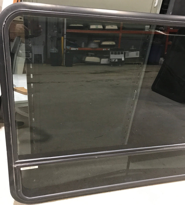 Used Black Radius Opening Window : 47 3/4" W x 34 3/4" H x 2" D