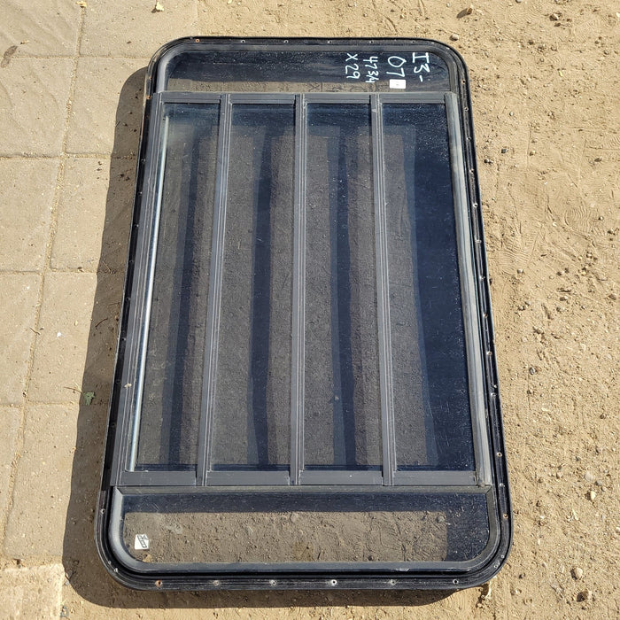 Used Black Radius Opening Window : 47 3/4 X 29 X 2" D