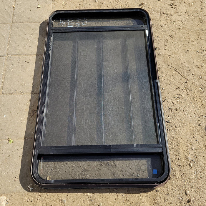 Used Black Radius Opening Window : 47 3/4 X 29 X 2" D