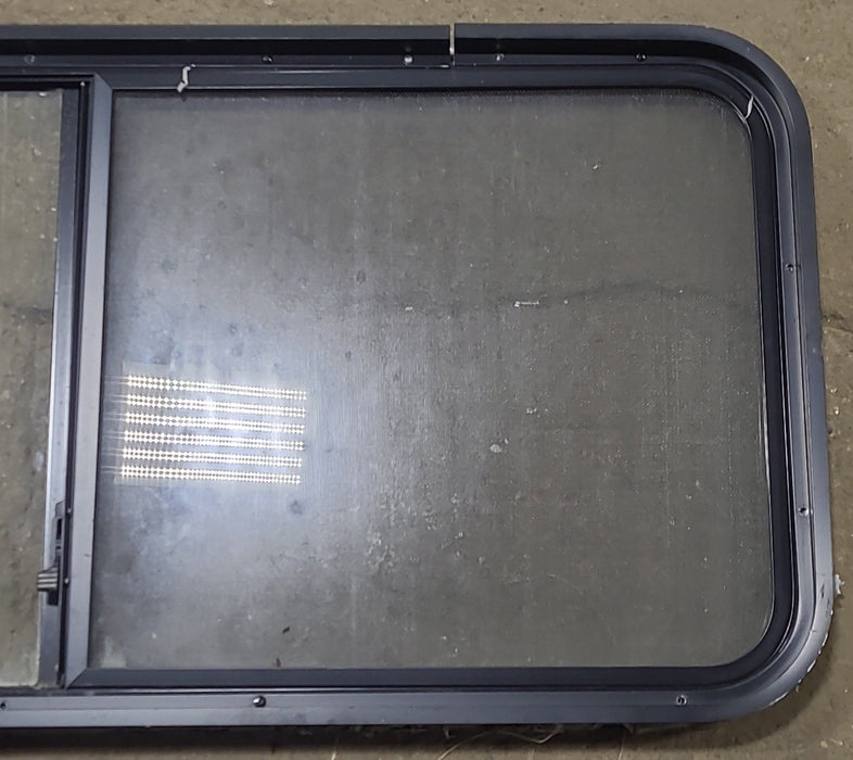 Used Black Radius Opening Window : 47 3/8" W x 21 3/4" H x 1 7/8" D