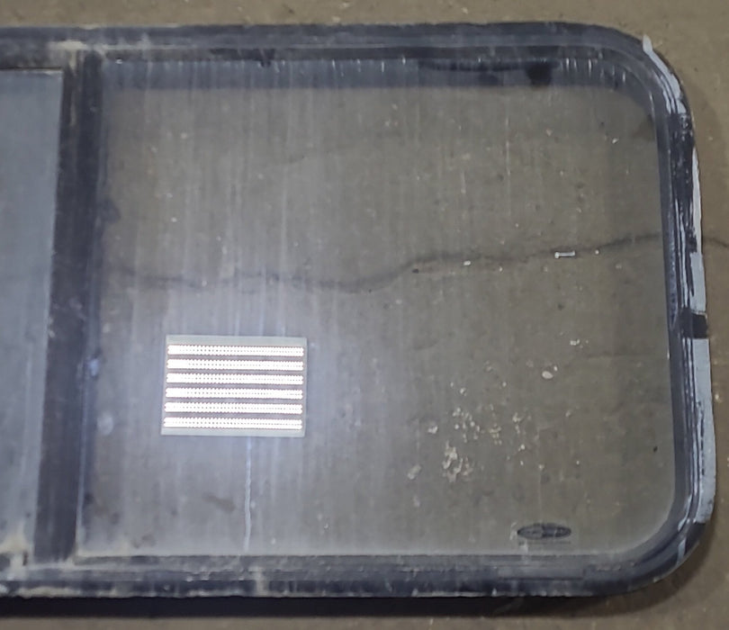 Used Black Radius Opening Window : 47 3/8" W x 21 3/4" H x 1 7/8" D