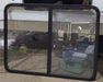 Used Black Radius Opening Window : 47 7/8" W x 35 7/8" H x 7/8" D - Young Farts RV Parts