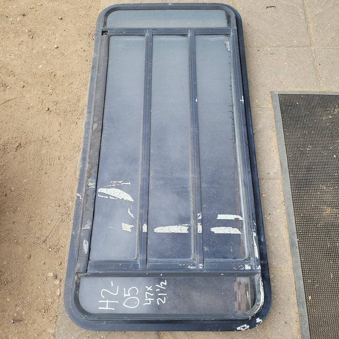 Used Black Radius Opening Window : 47 X 21 1/2 X 2" D