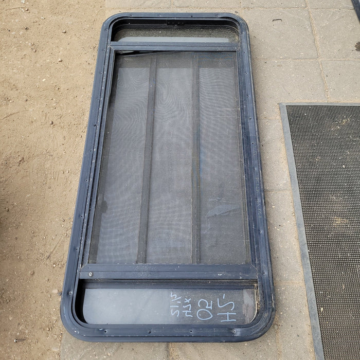 Used Black Radius Opening Window : 47 X 21 1/2 X 2" D