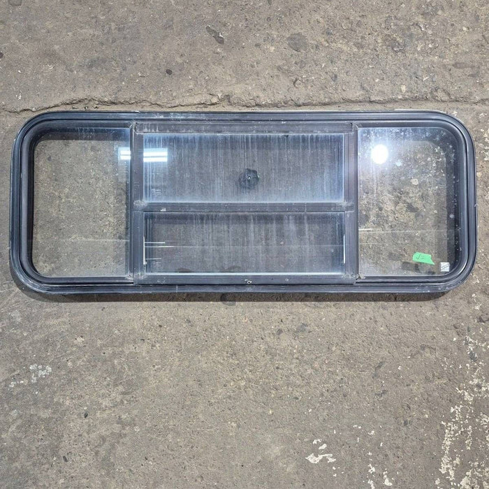 Used Black Radius Opening Window - 47.5 X 17.5 X 1.875 - Young Farts RV Parts