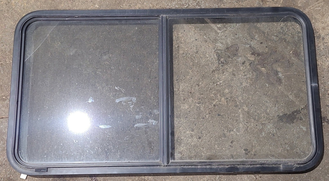 Used Black Radius Opening Window : 48 1/2" W x 26" H x 1 3/4" D