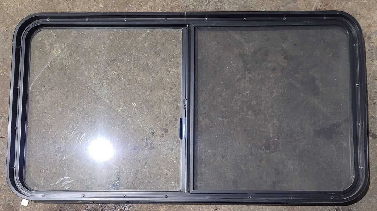 Used Black Radius Opening Window : 48 1/2" W x 26" H x 1 3/4" D