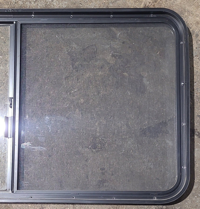 Used Black Radius Opening Window : 48 1/2" W x 26" H x 1 3/4" D