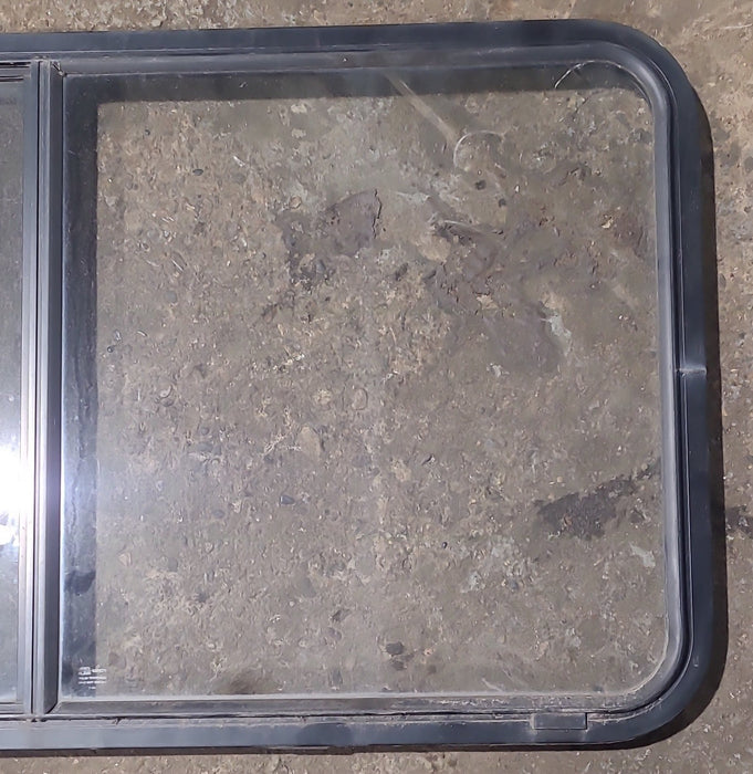 Used Black Radius Opening Window : 48 1/2" W x 26" H x 1 3/4" D