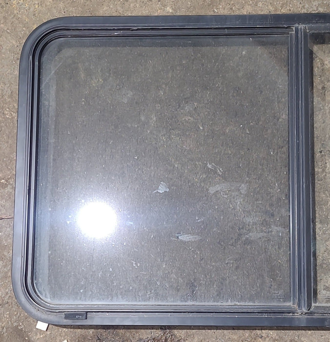 Used Black Radius Opening Window : 48 1/2" W x 26" H x 1 3/4" D