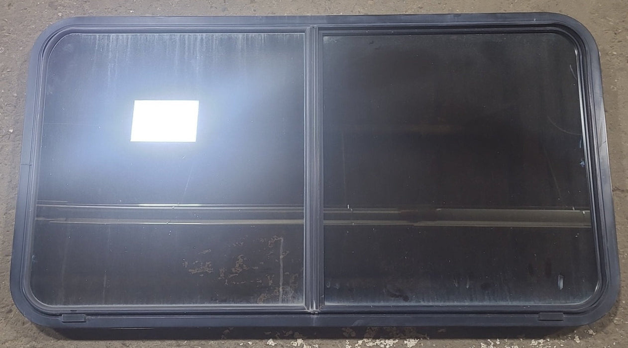 Used Black Radius Opening Window : 48 1/2" W x 26 1/4" H x 1 3/4" D