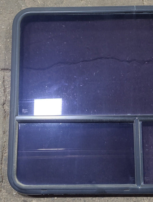 Used Black Radius Opening Window : 48 1/2" W x 35 3/4" H x 1 3/4" D