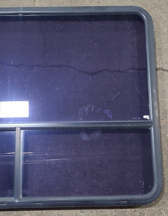 Used Black Radius Opening Window : 48 1/2" W x 35 3/4" H x 1 3/4" D