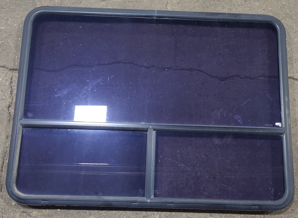 Used Black Radius Opening Window : 48 1/2" W x 35 3/4" H x 1 3/4" D