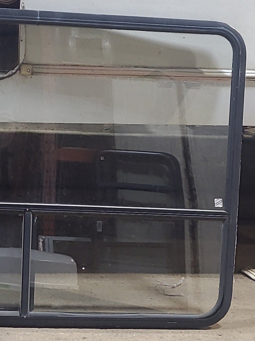 Used Black Radius Opening Window : 48 1/2" W x 35 3/4" H x 1 3/4" D
