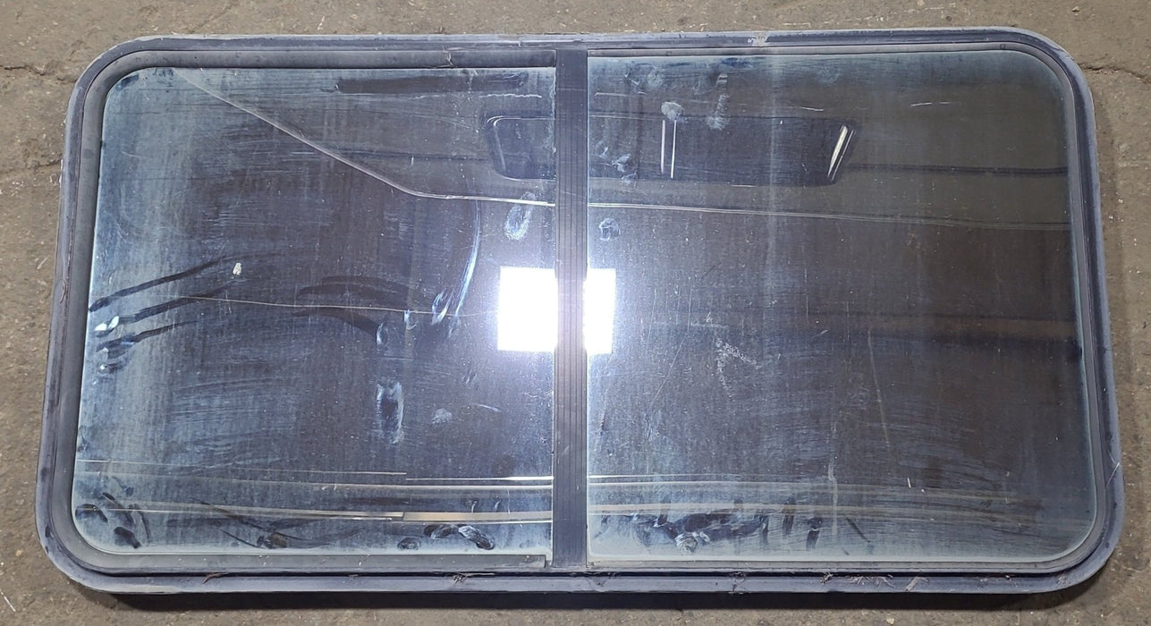 Used Black Radius Opening Window : 48 1/4" W x 25 3/4" H x 2" D
