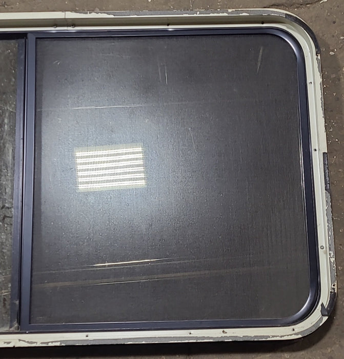 Used Black Radius Opening Window : 48 1/4" W x 25 3/4" H x 2" D