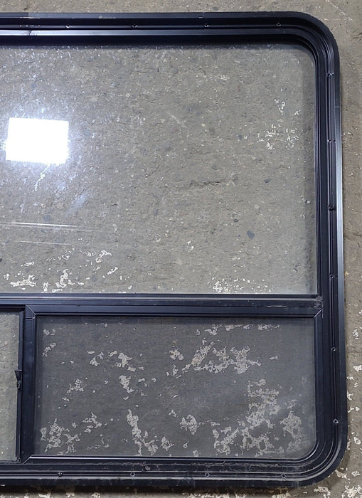 Used Black Radius Opening Window : 48 1/4" W x 35 3/4" H x 1 3/4" D