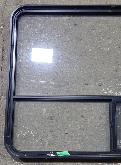 Used Black Radius Opening Window : 48 1/4" W x 35 3/4" H x 1 3/4" D