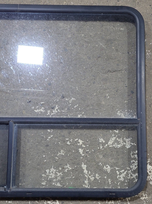 Used Black Radius Opening Window : 48 1/4" W x 35 3/4" H x 1 3/4" D