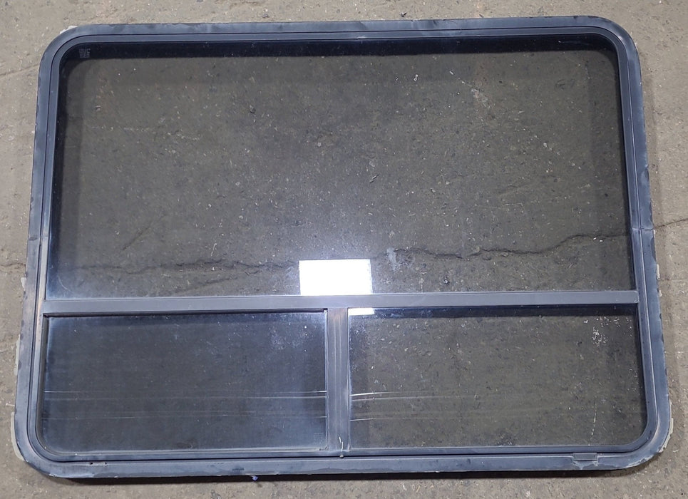 Used Black Radius Opening Window : 48 1/4" W x 35 3/4" H x 1 3/4" D