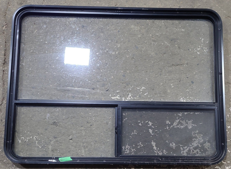 Used Black Radius Opening Window : 48 1/4" W x 35 3/4" H x 1 3/4" D