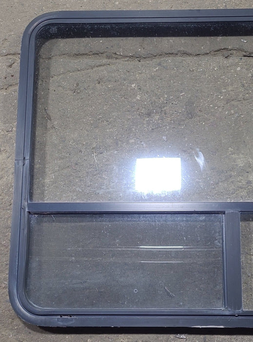 Used Black Radius Opening Window : 48 1/4" W x 35 3/4" H x 1 7/8" D